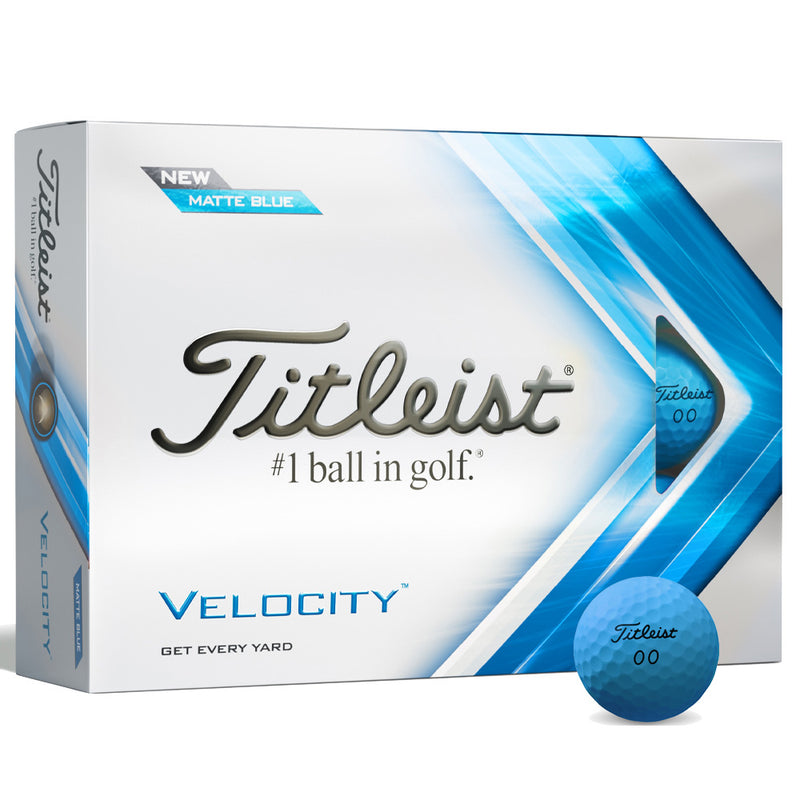 Titleist Velocity Golf Balls - Blue - Double Dozen