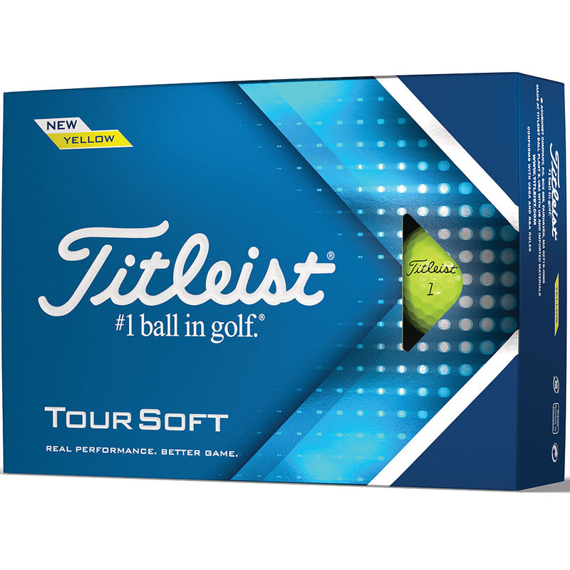 Titleist Tour Soft Golf Balls - Yellow - 12 Pack