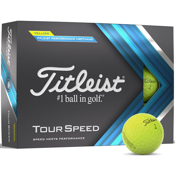 Titleist Tour Speed Golf Balls - Yellow - 12 Pack