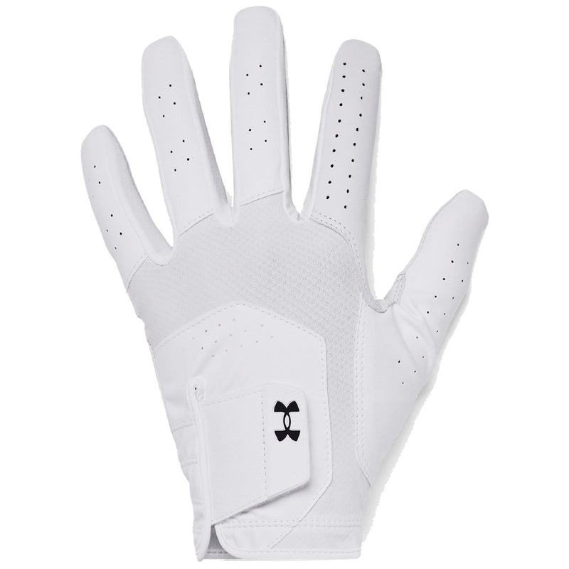 Under Armour Iso-Chill Leather Golf Glove - White/Black