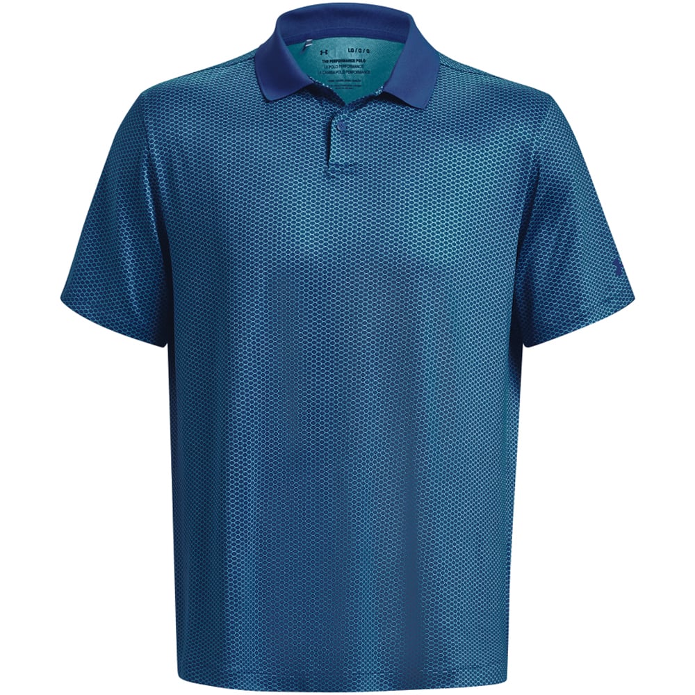 Under Armour Performance Crestable Monogram Polo Shirt Blue Mirage