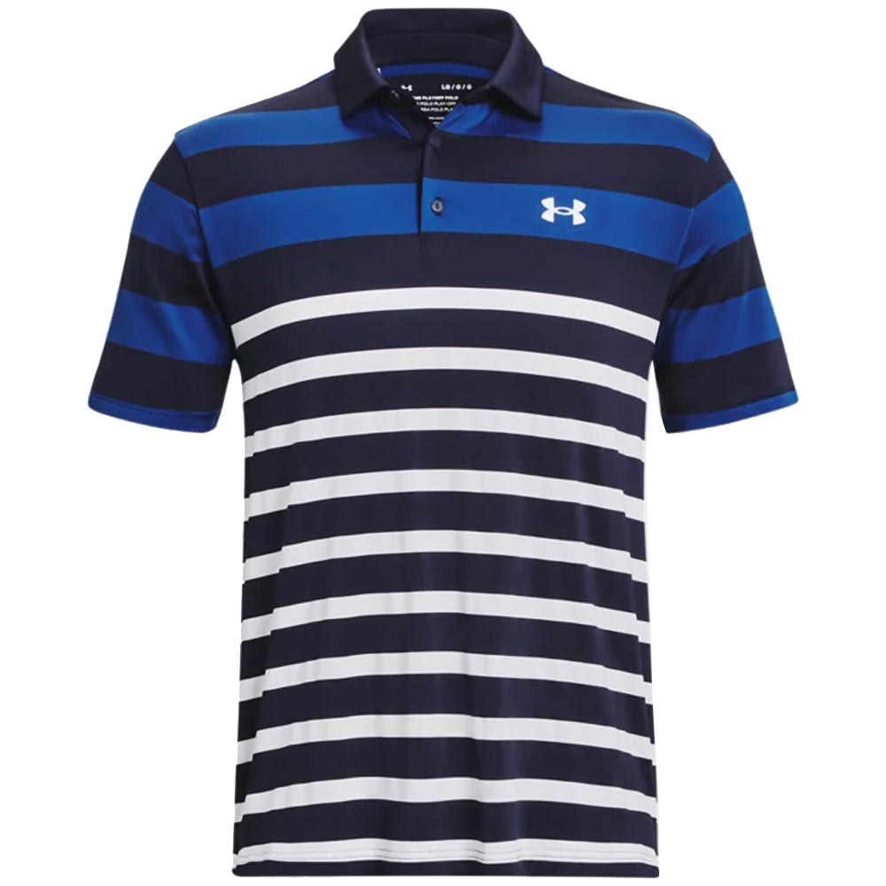 Under armour stripe polo discount