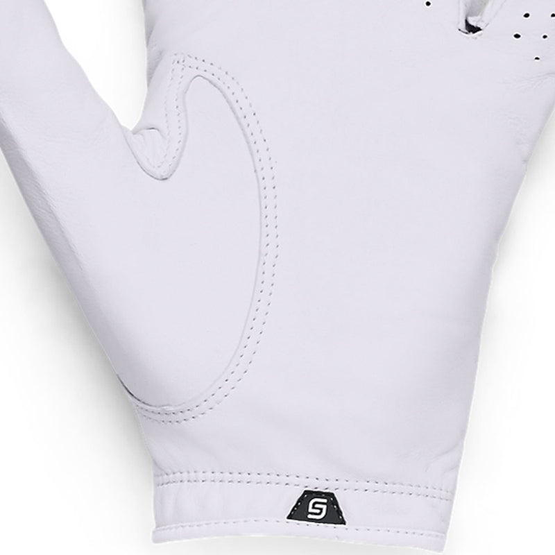 Under Armour Spieth Tour Cabretta Leather Golf Glove - White/Black