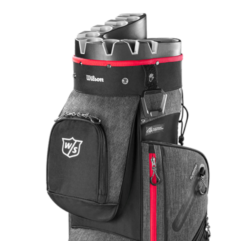 Wilson I-Lock 3 Cart Bag - Black/Red