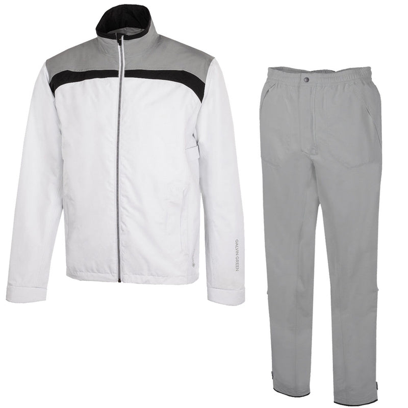 Galvin Green Anton/Alan Waterproof Suit - White/Sharkskin + Cool Grey