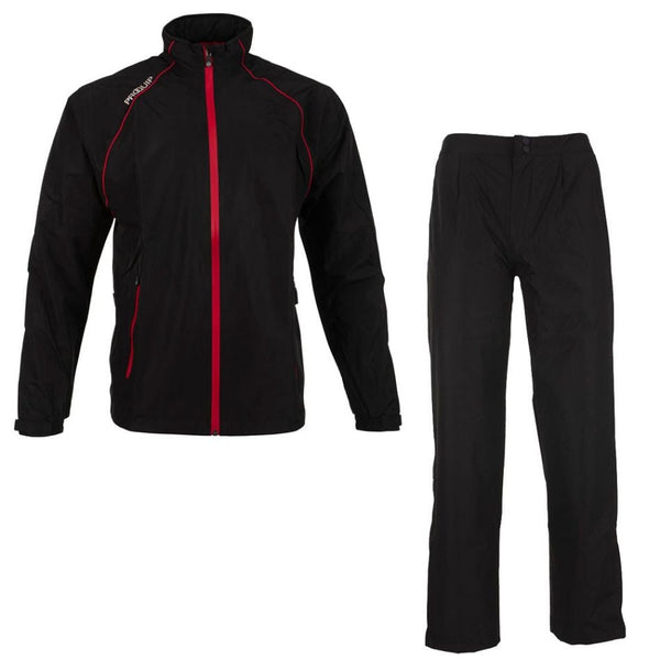 ProQuip Aquatec Waterproof Suit - Black/Red