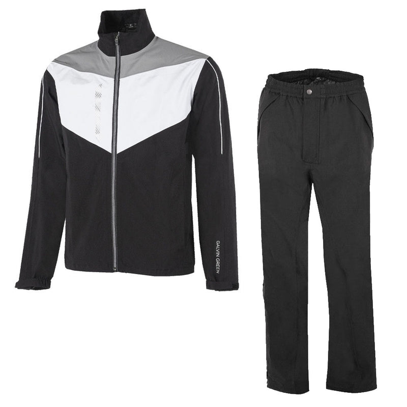 Galvin Green Armstrong/Alan Waterproof Suit - Black/White/Sharkskin - Black