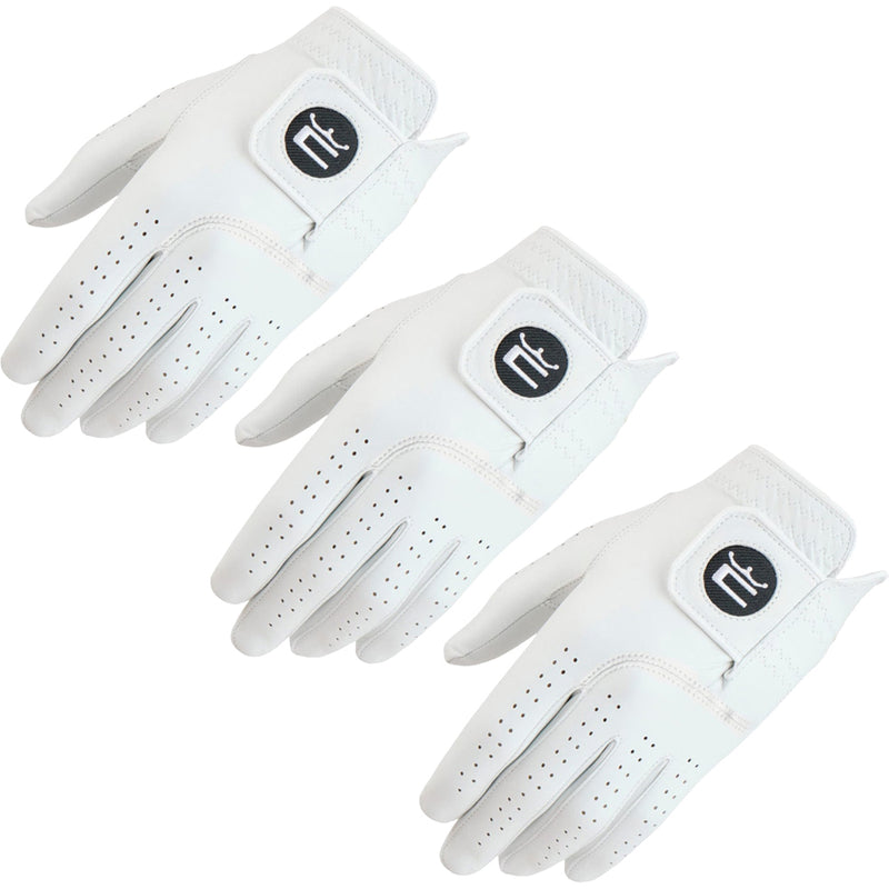 Cobra Pur Tour Cabretta Leather Golf Glove - White - 3 Pack '26