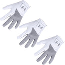 Under Armour Medal Golf Glove - Steel/White - 3-Pack