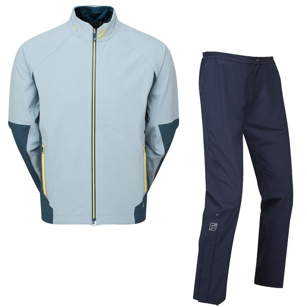 FootJoy HydroTour/HydroLite V2 Waterproof Suit - Slate/Navy/Primose + Navy