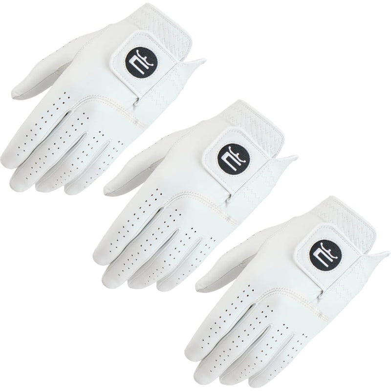 Cobra Pur Tour Cabretta Leather Golf Glove - White - 3 Pack '26