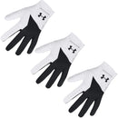 Under Armour Medal Golf Glove - Black/White - 3-Pack