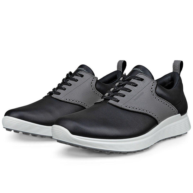 ECCO Golf S-Casual Hybrid Spikeless Waterproof Shoes - Black/Steel