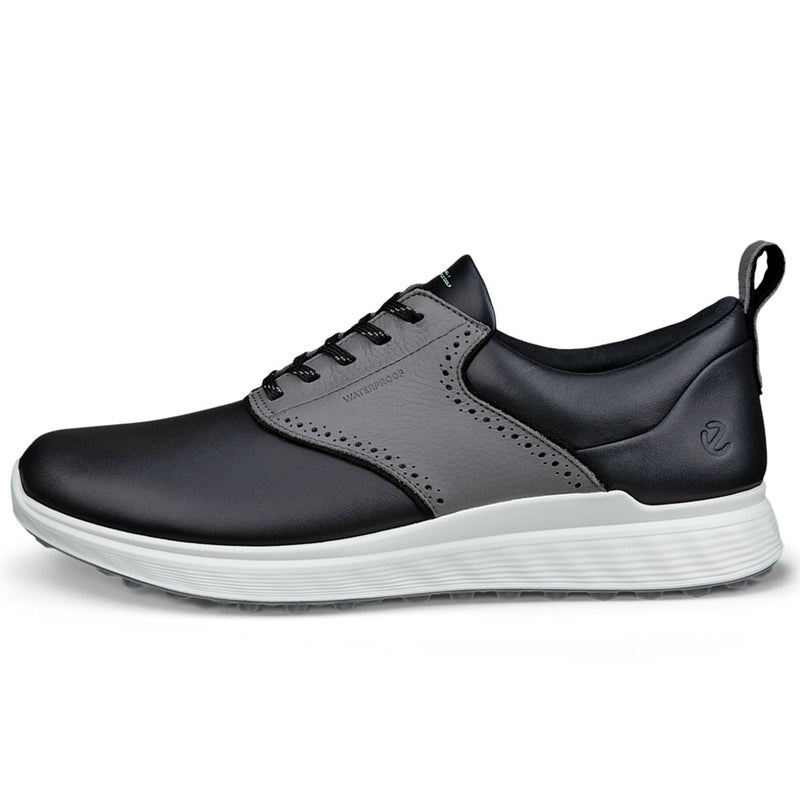 ECCO Golf S-Casual Hybrid Spikeless Waterproof Shoes - Black/Steel