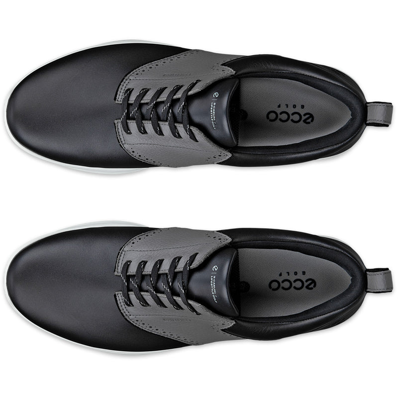 ECCO Golf S-Casual Hybrid Spikeless Waterproof Shoes - Black/Steel