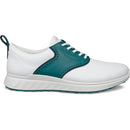 ECCO Golf S-Casual Waterproof Spikeless  Shoes - White/Bay Green