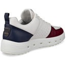ECCO Golf Street 720 Waterproof Spikeless Shoes - Dark Ruby/White/Marine