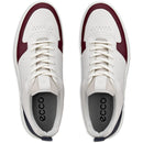 ECCO Golf Street 720 Waterproof Spikeless Shoes - Dark Ruby/White/Marine