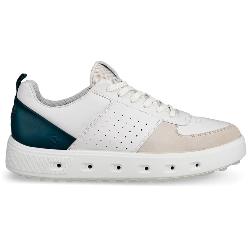 ECCO Golf Street 720 GORE-TEX Waterproof Spikeless Shoes - Gravel/White/Bay Green