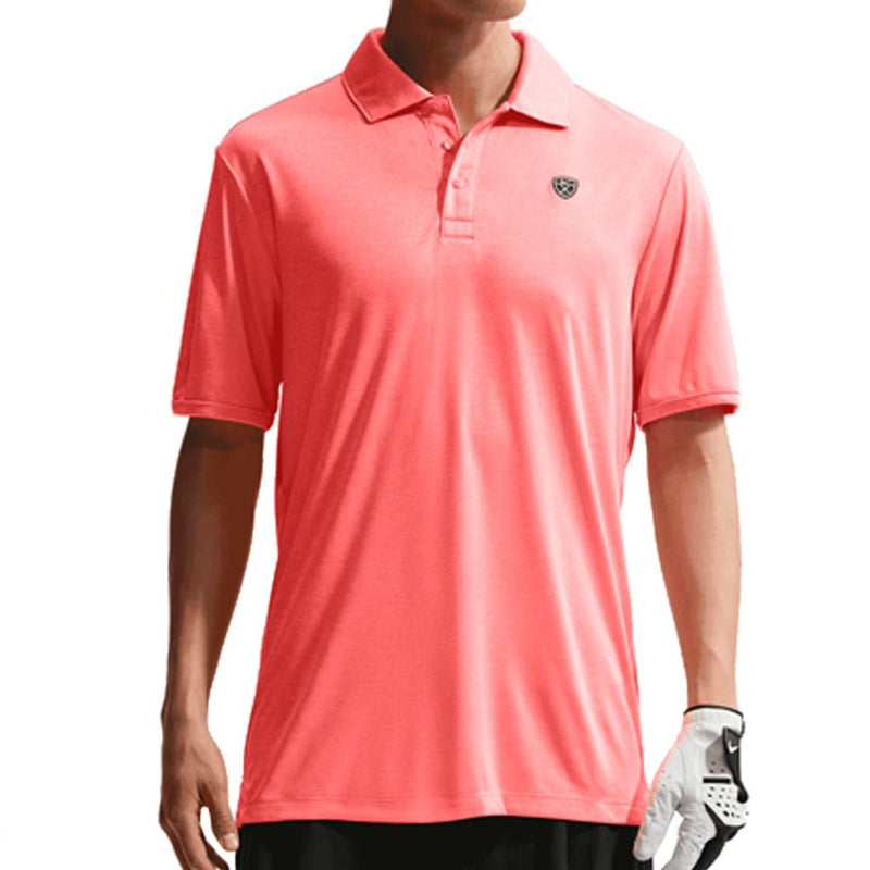 Nike Par 5 Dri-Fit Heather Polo Shirt - Hot Lava/Hot Lava