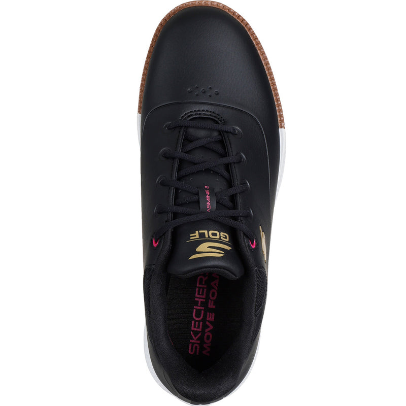 Skechers Go Golf Jasmine 2 Ladies Spiked Waterproof Shoes - Black/Pink