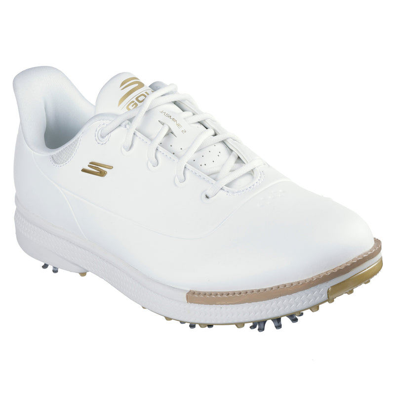 Skechers Go Golf Jasmine 2 Womens Spiked Shoes - White/Gold