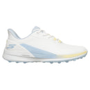 Skechers Pure Slip-Ins Ladies Spikeless Shoes - White/Light Blue/Yellow