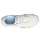 Skechers Pure Slip-Ins Ladies Spikeless Shoes - White/Light Blue/Yellow