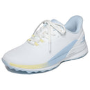 Skechers Pure Slip-Ins Ladies Spikeless Shoes - White/Light Blue/Yellow