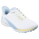 Skechers Pure Slip-Ins Ladies Spikeless Shoes - White/Light Blue/Yellow