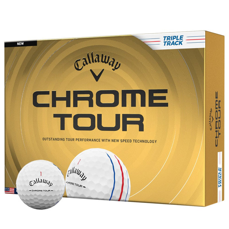 Callaway Chrome Tour Triple Track Golf Balls - White - 12 Pack