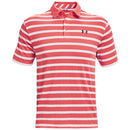 Under Armour Playoff 2.0 Back 9 Stripe Polo Shirt - Venom Red/White