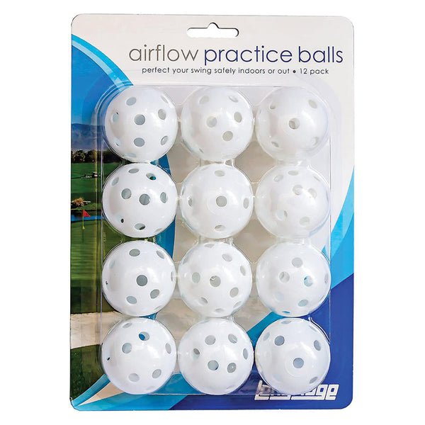 Longridge White Airflow Golf Practice Balls - 12 Pack
