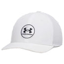 Under Armour Drive Mid Stretch Cap - White/Anthracite