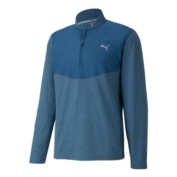 Puma Cloudspun 1/4 Zip Pullover - Digi-Blue Heather