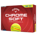 Callaway Chrome Soft 360 Triple Track Golf Balls - Yellow - 12 Pack