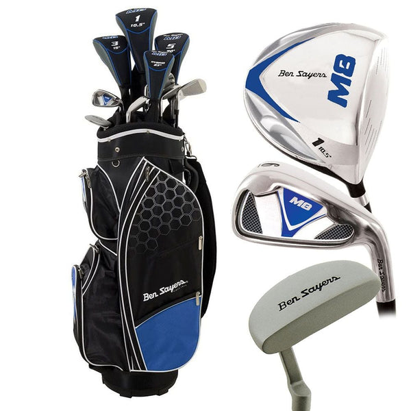 Ben Sayers M8 13-Piece Cart Bag Package Set - Blue - Graphite