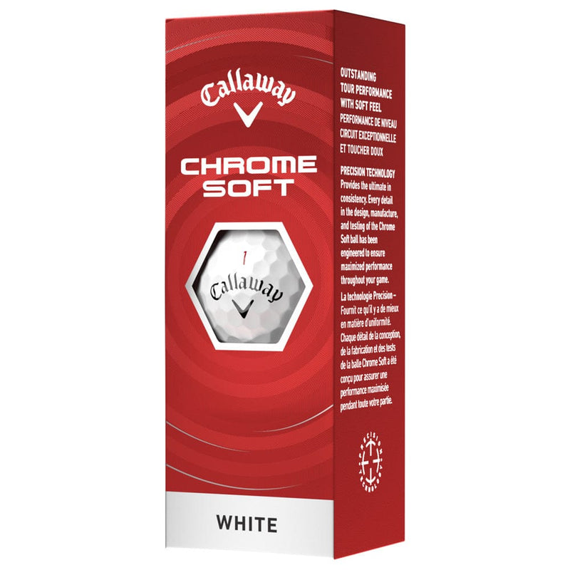 Callaway Chrome Soft Golf Balls - White - 3 Sleeve