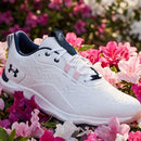 Under Armour Drive Pro Clone Limited Edition Waterproof Spiked Shoes - White/White/Midnight Navy