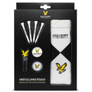 Lyle & Scott Argyle Links Pouch Gift Set - White/Black