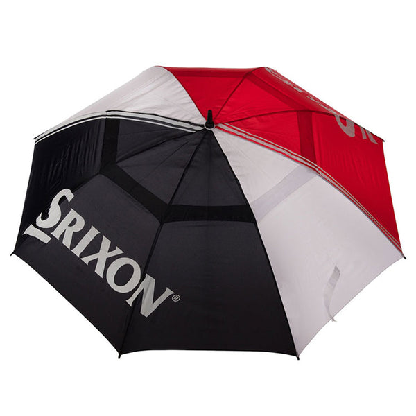 Srixon 62" Double Canopy Umbrella - Black/White/Red