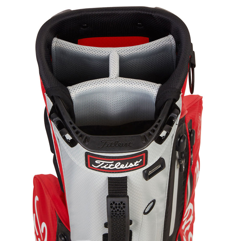 Titleist Players 4 StaDry Waterproof Stand Bag - Red/Grey/Black
