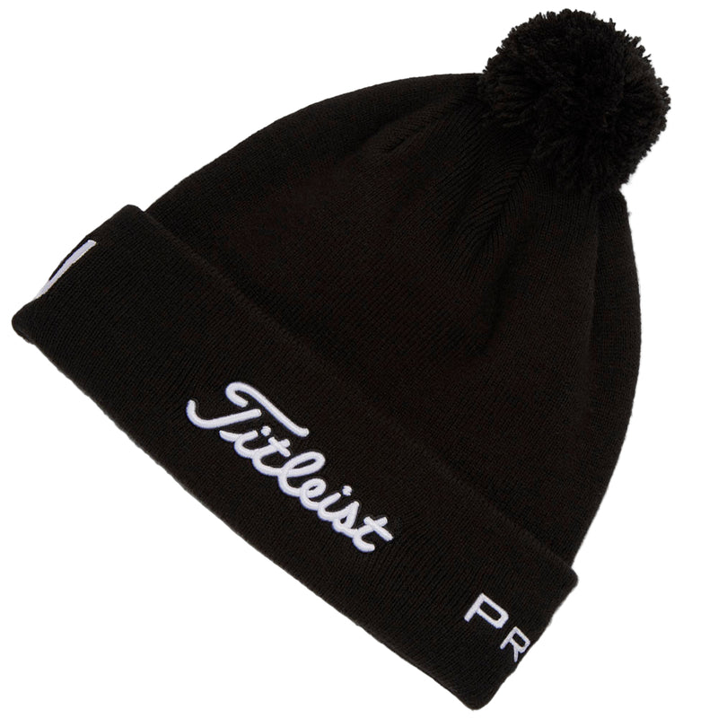 Titleist Tour Pom Pom Beanie - Black/White