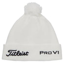 Titleist Tour Pom Pom Beanie - White/Black