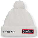 Titleist Tour Pom Pom Beanie - White/Black