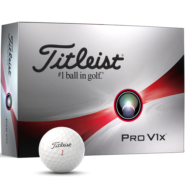 Titleist Pro V1x Golf Balls - White - 12 Pack