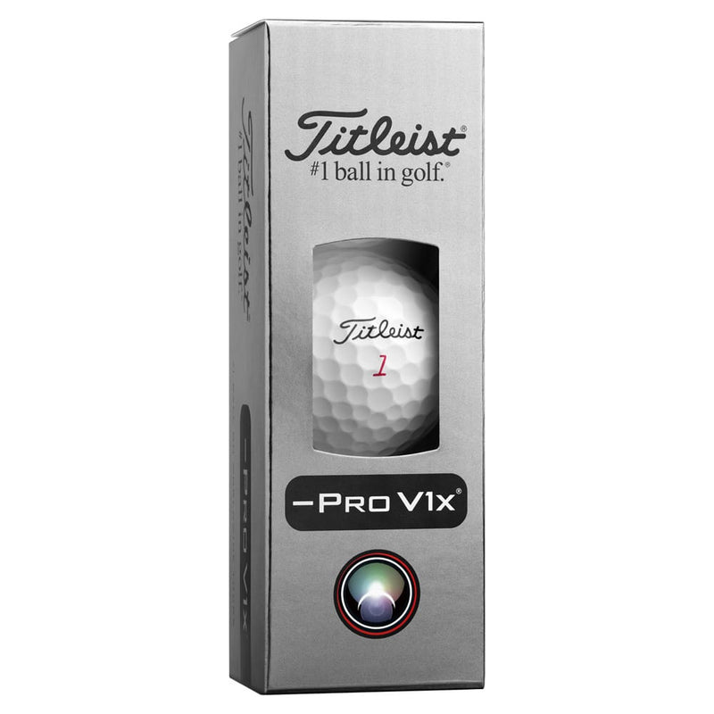 Titleist Pro V1x Left Dash Golf Balls - White - 3 Ball Sleeve