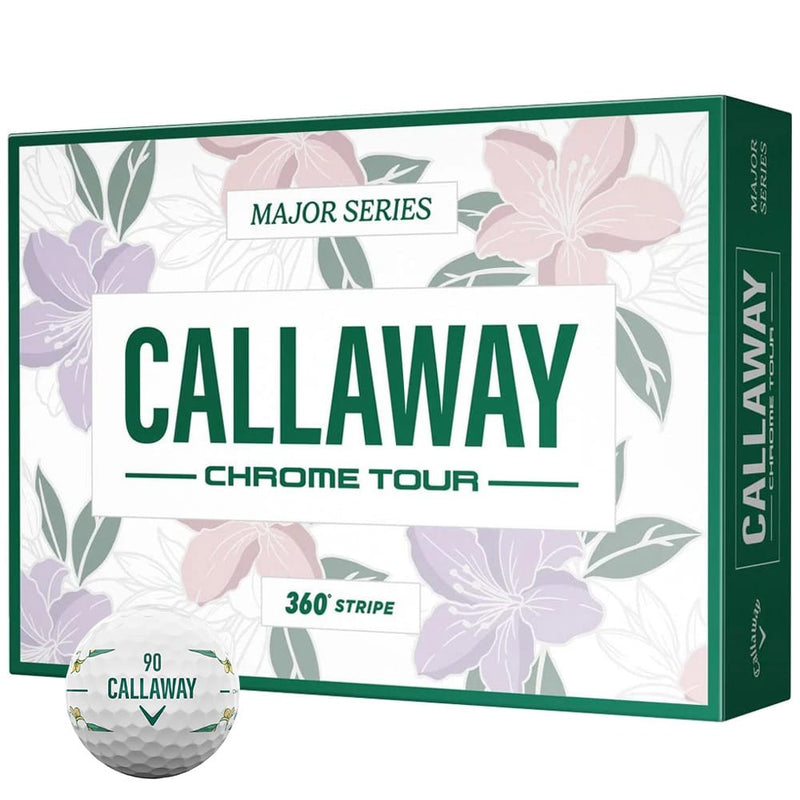 Callaway Chrome Tour 26 Stripe Ltd Edition Golf Balls - Major Series - White - 12 Pack