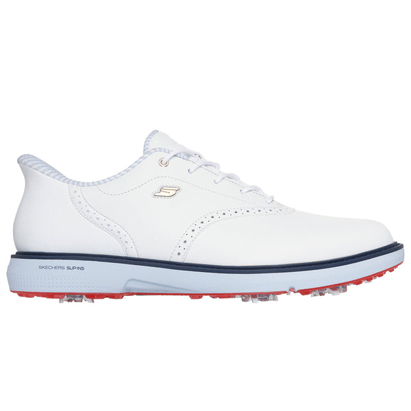 Skechers Go Golf Prestige Spiked Shoes - White/Navy/Red