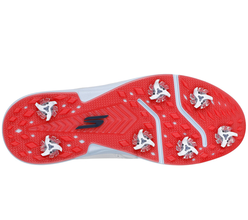 Skechers Go Golf Prestige Spiked Shoes - White/Navy/Red